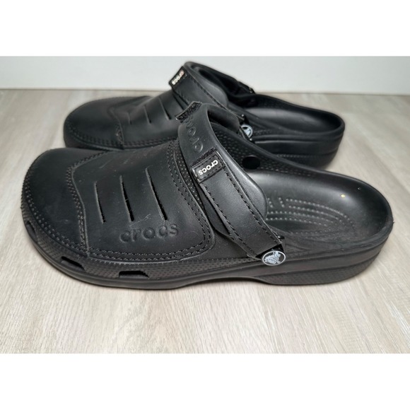 Crocs Yukon Mesa Clogs Men Size 10 Black Good Condition Adjustable Heel Strap - Picture 3 of 7